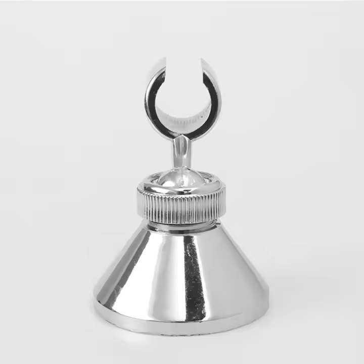 Soporte ajustable cromado para montaje en pared, Base de pulverizador para cabezal de ducha de baño - 1
