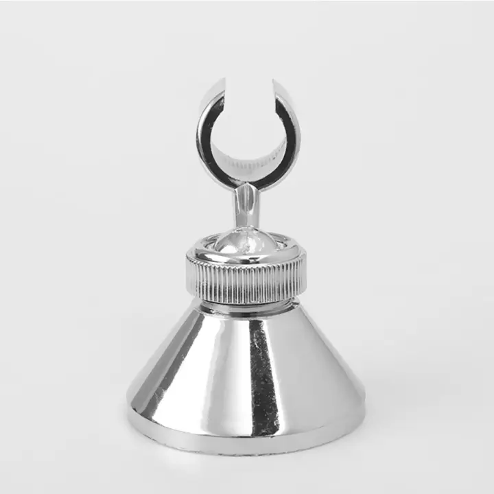 Soporte ajustable cromado para montaje en pared, Base de pulverizador para cabezal de ducha de baño - 1