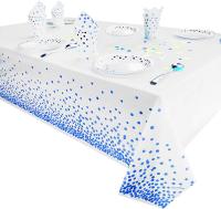 Mantel desechable Extra grueso para fiesta, cubierta de mesa Rectangular de plástico PEVA, vajilla para boda, fiesta de cumpleaños y evento - details 4