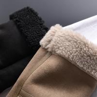 Chaqueta gruesa y cálida de piel de oveja para mujer, abrigo corto marrón para motocicleta, chaquetas de piel de oveja sintética, prendas de vestir de invierno - details 6