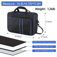 Bolsa de almacenamiento de viaje, estuche de transporte para accesorios de PS5, protector de hombro, estuche grande de lona, bolso para consola de juegos PS5 - details 5