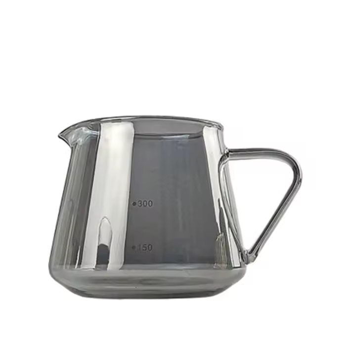 Servidor de café, juego de cafetera de vidrio, jarra de café transparente de 60 grados, filtro de café en forma de cono Simple, olla para verter sobre café - 1