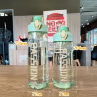Botella de agua deportiva para PC, tipo botón, gran capacidad, taza de plástico colorida, a prueba de fugas, hervidor para deportes al aire libre, escuela - details 0