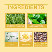 HOEGOA Aceite para el cabello de masaje diario suave, nutritivo e hidratante de menta y romero - details 2