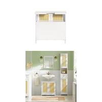BZR17-W Mueble Columna de baño, Armario Alto baño,161 x 40 x 35 cm,ES (Blanco) - details 25