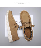 Los zapatos casuales de cuero para hombre son zapatos ligeros y de tela de un pedal para pies gordos y anchos. - details 12