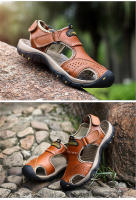 Sandalias de cuero para hombre, zapatos informales, ligeros y cómodos, de talla grande 38-48 - details 11