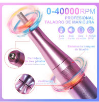 Taladro Eléctrico para Uñas Profesional 35000RPM Cabeza de Molienda Metálica - details 1