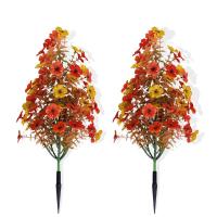 Decoración de césped, planta Artificial, estaca de jardín con estaca, adorno decorativo, decoración de estaca de jardín, decoración de porche, flor de simulación violeta - details 14
