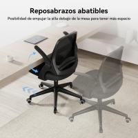 Silla de Oficina Plegable con Apoyabrazos Silla de Oficina Ergonómica de Malla Transpirable - details 23