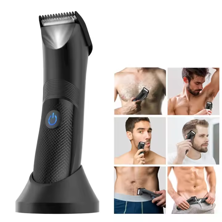 Cortapelos eléctrico profesional para hombre, maquinilla de afeitar inalámbrica, silenciosa, resistente al agua, húmedo/seco - 1