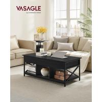 Mesa de Central con Tablero Elevable Estilo Rústico Marrón y Negro Ideal para Dormitorio con Espacio Abierto y Oculto Forma de X - details 10