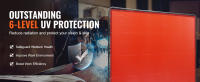 SucceBuy Pantalla de Soldadura con Marco, Cortina de Vinilo Resistente a las Llamas, Pantalla de Protección de Soldadura Portátil con 4 Ruedas Giratorias (2 Bloqueables) para Uso Industrial/Taller - details 5