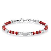 Pulsera Ajustable de Cuentas Naturales Turquesa y Amatista con Abalorios de Acero Inoxidable - details 6