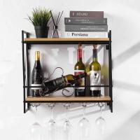 Soporte de Vino de Metal Rústico Fácil de Instalar Ideal para Cocina, Bodega, Bar - details 0