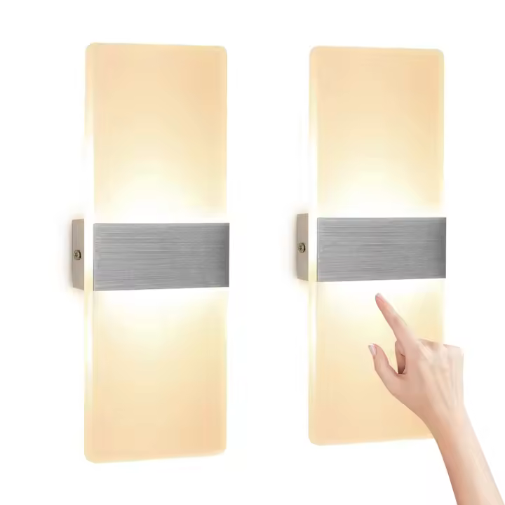 Lámpara de pared LED 6W Luz cálida para pasillos Ahorro de energía Control táctil - 1