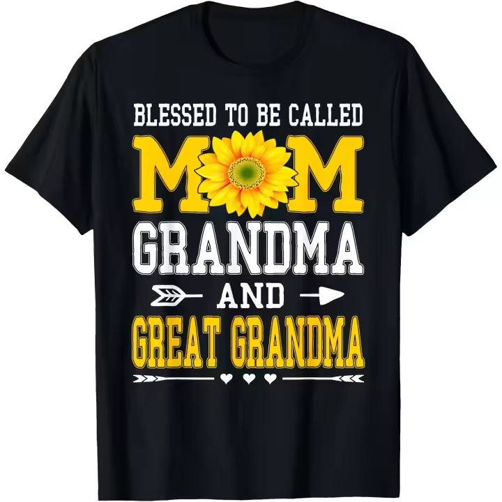 Blessed To Be Called Mom Grandma Great Grandma Día de la Madre Camiseta para hombre - 1