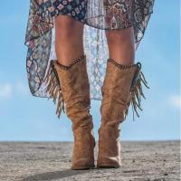 Botas altas hasta el muslo con hebilla de Metal para mujer, Punta puntiaguda, vaquero grueso - details 8