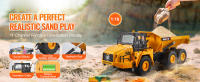 SucceBuy RC Camión Volquete de Juguete, Escala 1:16 de 11 Canales, Vehículo de Construcción de Control Remoto con Cabina de Metal y Luz, 2 Baterías Recargables para Niños a partir de 8 años, Niños y Niñas - details 0