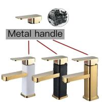 Grifo de lavabo de baño de acero inoxidable, mango único, oro frío y caliente, Mi hogar, inodoro moderno, accesorios de grifo simples - details 4