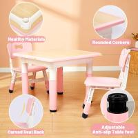 Juego de Mesa y Sillas Ajustables para Niños Fácil de Limpiar Aprobado por CPC y CE Azul - details 44