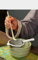 Juego de té Matcha japonés de cerámica de bambú, 5 uds., calidad alimentaria con boquilla, cuenco para mezclar, agitador japonés reutilizable seguro - details 5