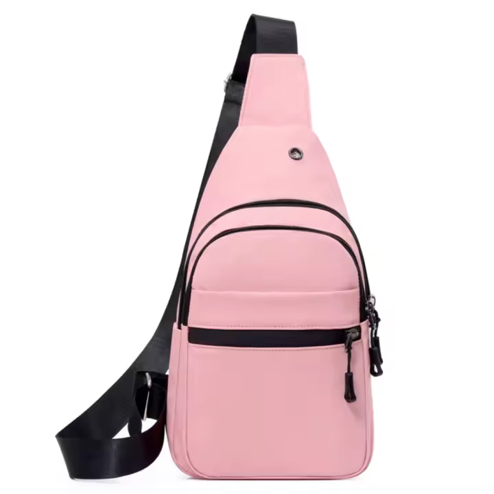 Bolso cuadrado duradero para el pecho para hombre, bolso cruzado de nailon de Color sólido multifuncional, bolso para teléfono de gran capacidad de un solo hombro para hombre - 1