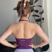 DFYNE-Top de tiras palangre de impacto para mujer, sujetador ajustado con espalda descubierta para yoga y gimnasio, ropa de entrenamiento elástica, top de gimnasio, sujetadores deportivos con cuello halter - details 24