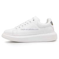 Guangzhou de alta calidad hizo cuero genuino de lujo, zapatos de mujer de abeja, plataforma blanca, barato - details 3