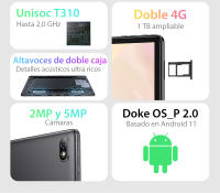 Tablet Blackview Tab 7 de 10.1 pulgadas Android 11 con 1280X800 resolución pantalla 6580mAh batería 3GB RAM 32GB ROM 4G WIFI LTE - details 2