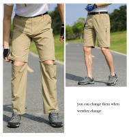 Pantalones de senderismo de secado rápido para hombre, pantalones de pesca ligeros convertibles, pantalones de trabajo Cargo con cremallera - details 5