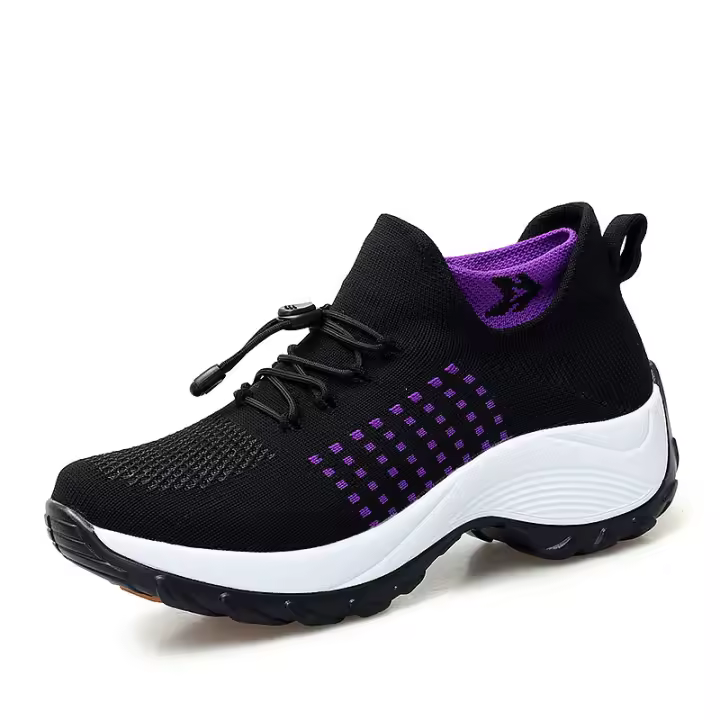 Zapatos de Caminada para Mujer Calcetines de Moda Zapatillas Transpirables Cómodos para Cuidado Postparto Plataforma Casual Loafers Antideslizantes - 1