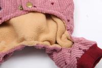 Mono de invierno para perros y gatos con capucha, monos cálidos con diseño de corazones y pana para cachorros y mascotas - details 8