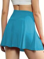 Falda Corta Deportiva para Mujer para Tenis, Bádminton, Yoga - Estilo Atlético Casual, Color Sólido, Mezcla de Poliéster y Spandex Elástico, Lavable a Máquina - Primavera/Verano/Otoño - details 55