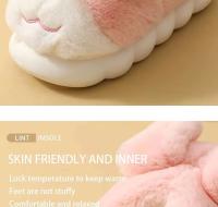 Divertido patente jugable lindo conejo señora 4 cm plataforma invierno cálido zapatos para el hogar zapatillas suaves de felpa para caminar - details 2