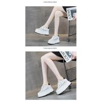 Zapatos de cuero genuino de vaca de 9cm Plataforma de zapatillas para mujer, tacones altos, estables para correr - details 23