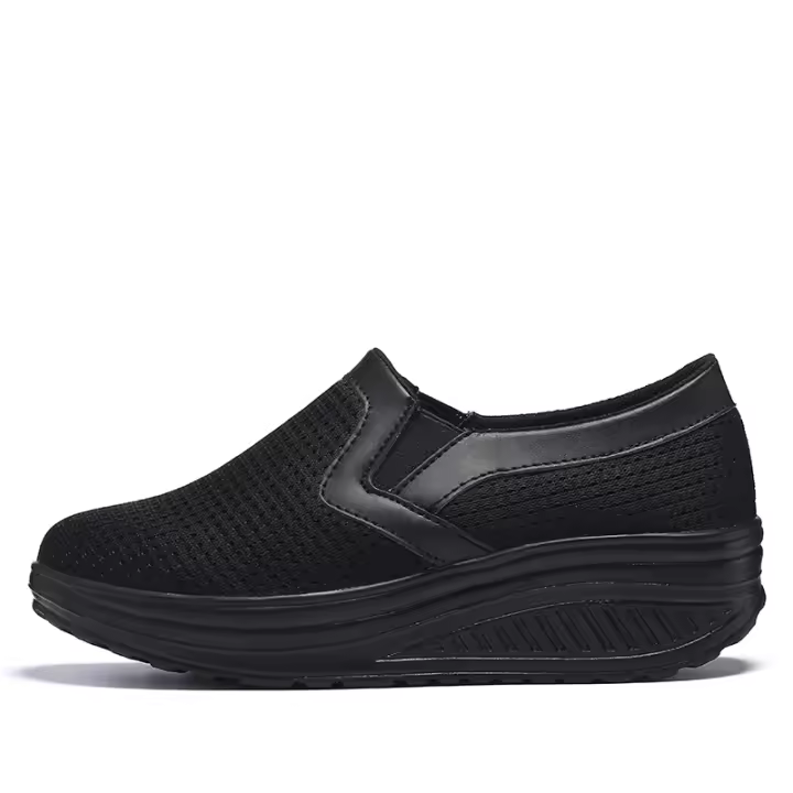 Zapatillas deportivas sin cordones para mujer, zapatos de plataforma cómodos para caminar con soporte de arco, calzado de enfermera - 1