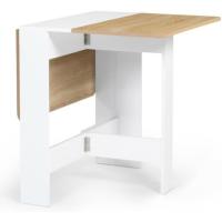 Mesa plegable para 2-4 personas, madera, blanco, madera de haya, 103 x 76 cm - details 3