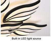LEFAN-lámpara de techo con flores, luz Led moderna para habitación, dormitorio, comedor y sala de estar, 115CM - details 18