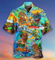 Camisa hawaiana de manga corta con estampado 3D de loro de verano para hombre y mujer, ropa para hombre - details 5