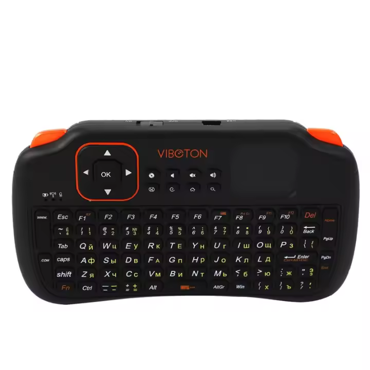 Viboton-mando a distancia Viboton S1, teclado inalámbrico ruso todo en uno de 2,4G, Air Mouse con panel táctil para Windows Linux - 1