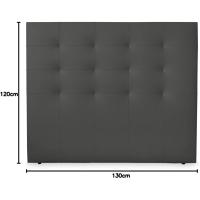 Molo Paris Acolchado de Alta Gama Tapizado en Piel Tamaño 160 x 120 cm Poste de Cama 150 Blanco - details 16