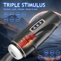 La masturbación masculina con calefacción eléctrica de taza de avión retráctil completamente automática se puede insertar en suministros para adultos - details 0