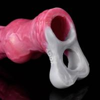 Leten NUUN Hollow Horse Sheath Skin Touch Soft Silicone Dildo Extension Sleeve Retraso de la eyaculación Agrandamiento para hombres - details 7