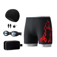 Conjunto de traje de baño para hombre, gorro, bañadores, gafas de natación para verano, vacaciones - details 2