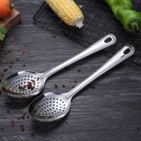 Colador de acero inoxidable pulido, cuchara para sopa, cabezal puntiagudo, filtro de aceite multifuncional, colador, cuchara de sopa para el hogar - details 15