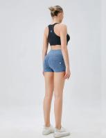 Nuevo 2025 pantalones cortos de mezclilla de cintura ultra alta para mujer, pantalones cortos sexys de verano para levantamiento de glúteos, pantalones cortos de Yoga finos e informales elásticos picantes para chica - details 10