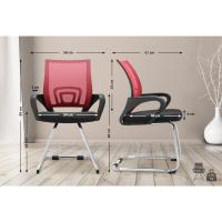 Cantilever Eureka I Silla de Oficina Moderna con Reposabrazos y Sin Ruedas, Color:Gris - details 11