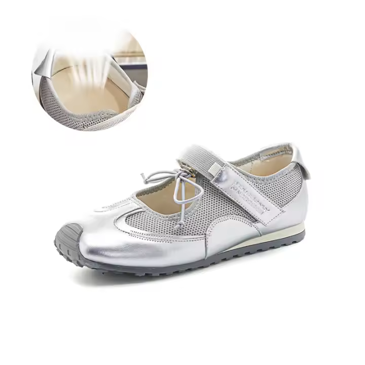 Cuero Mary Jane zapatos nuevo Velcro casual solo zapatos de las mujeres de ballet deportes zapatos de entrenamiento - 1