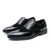 2023 vestido informal hecho a mano de cuero de alta calidad de estilo italiano para hombre con cordones zapatos deportivos negros y marrones - details 10